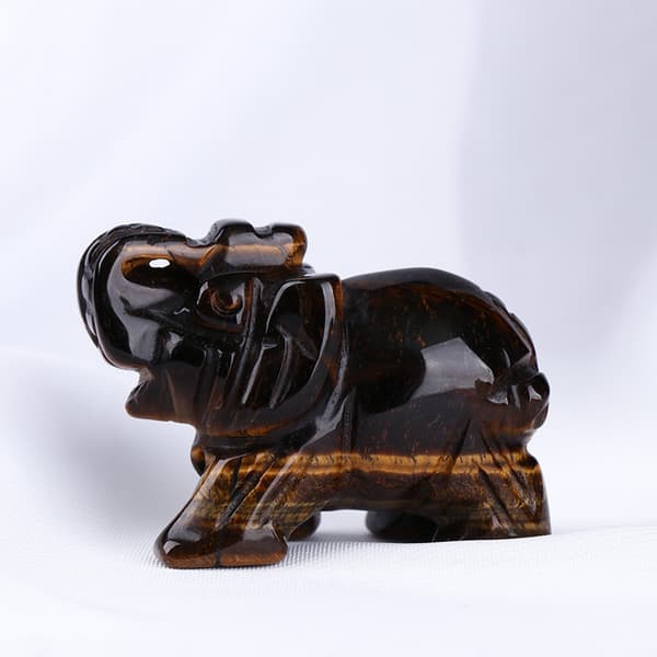 2" Crystal Elephant Healing Stone Figurine OPAL