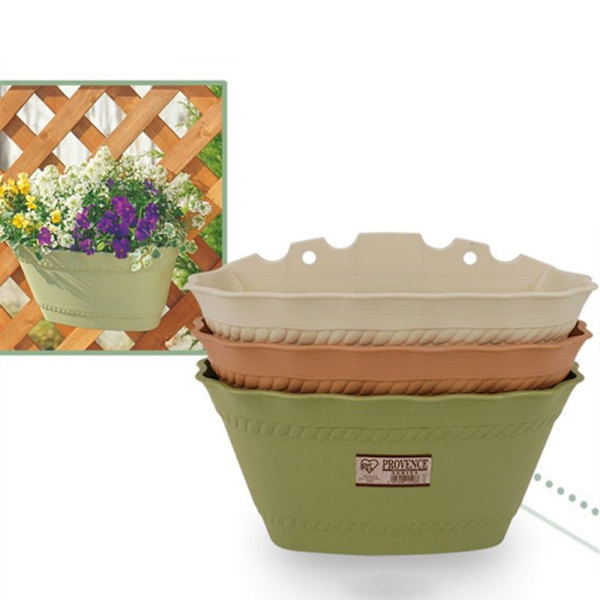 Hängande planteringskruka Väggmonterad blomkruka beige