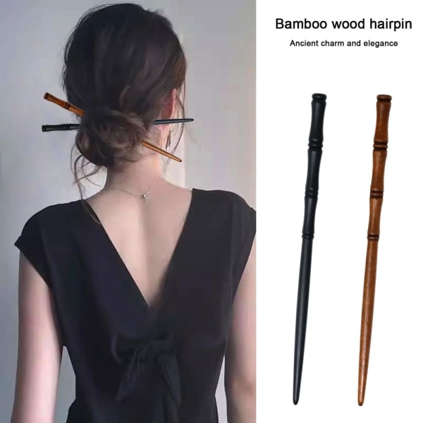 Hårpinnar Bambuform Hårätpinnar SVART Black