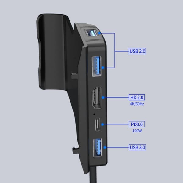 Dockningsstation 100W Laddningsbas USB-C Hub