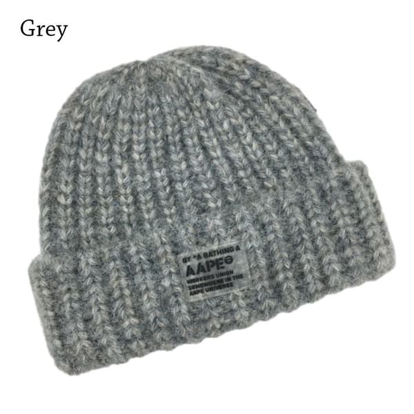 Stickad mössa Mössor GRÅ grey