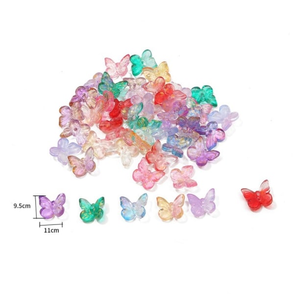 Butterfly Charms Gradient Hängande Ornament Glas Crystal Charms