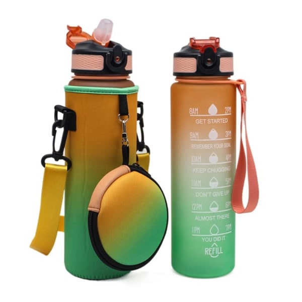 Vandflaskehylster Opbevaringspose ORANGE&GRØN orange&green