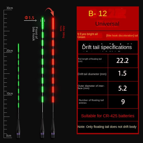 Tyngdkraftsinduktion elektronisk svansdrift Electronic Float tail 13