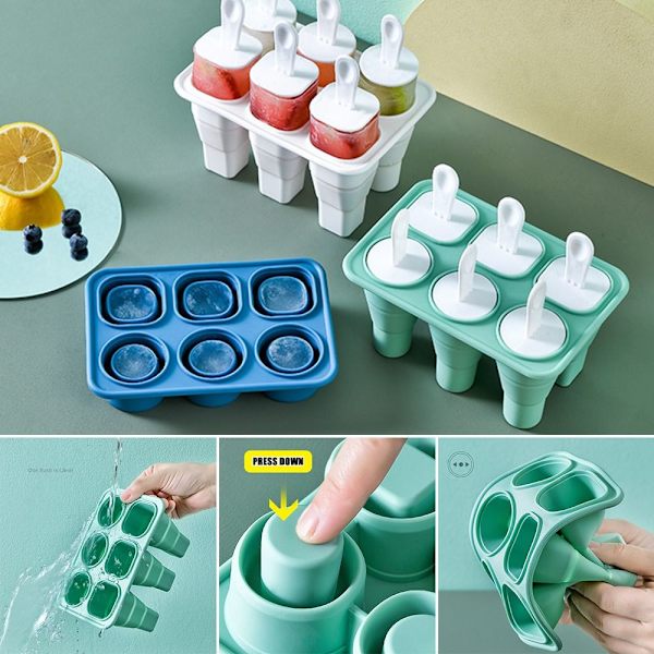 Fold Ice Grid Silikonform HVIT White