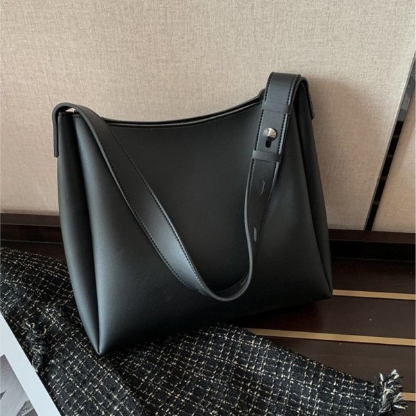 Skinn Tote Bag Skulderveske MØRKEBRUN dark brown