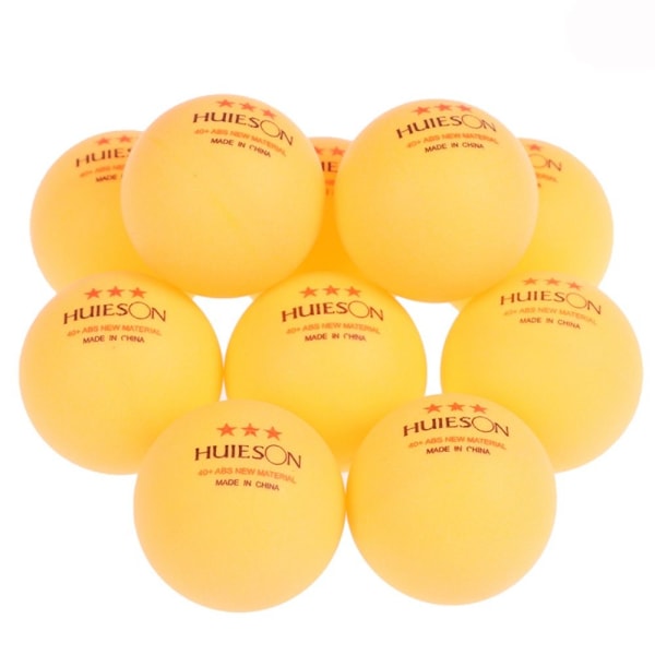 10 STK Bordtennisballer 3 Stjerner Ping Pong Ball GUL yellow