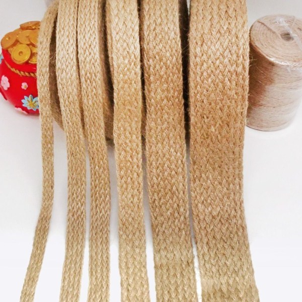 Flätat säckbandsrep Jute-rep 1,5CM 1.5cm