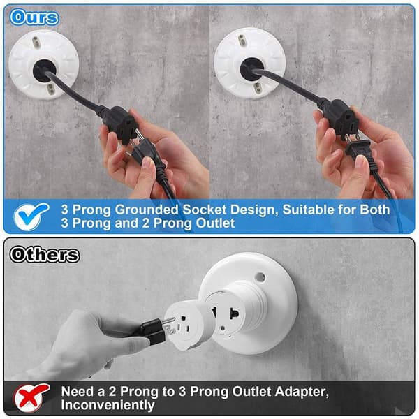 Outlet Light Socket Adapter Convert forlængerledning