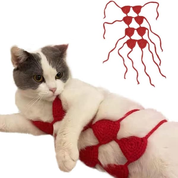Pet Bikini Vaatteet Pet Cat Bikinit MUSTA Black
