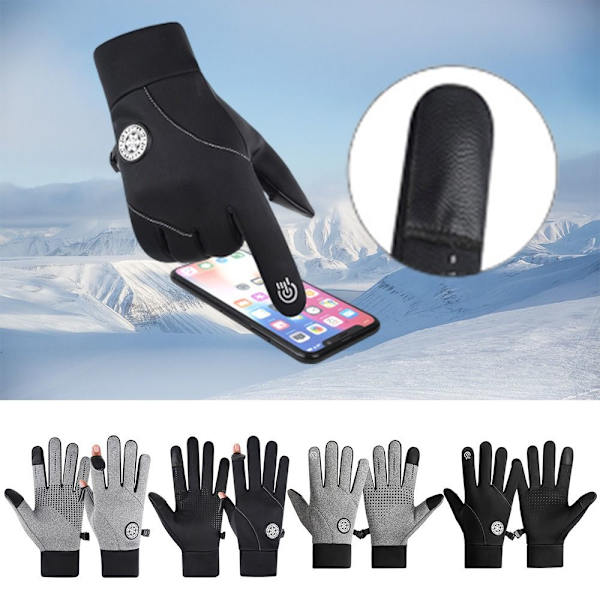 1pari Full Finger hansikkaat Pyöräilyhanskat GRAY XLFLIP STYLE FLIP Gray XLFlip style-Flip style