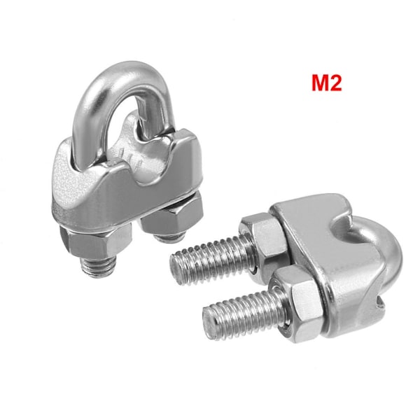 20 STK Wire Rope Clip Wire Rope Clamp Clip U Bolt Sadel Fastener