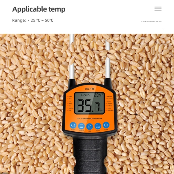 Grain Moisture Meter Digitaalinen LCD viljan kosteus