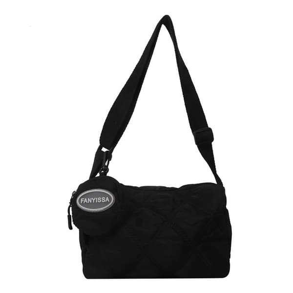 Quiltade axelväskor Messenger Bag VIT white