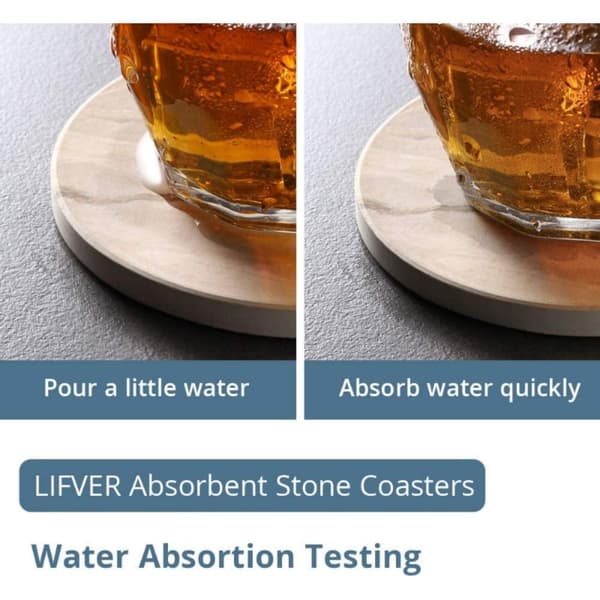 6 stk Runde glasbrikker Absorberende glasbrikker