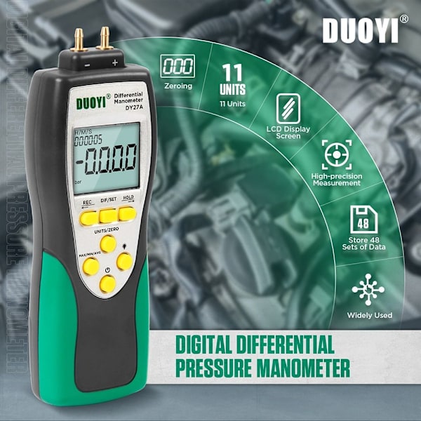 Manometer Digital Differential Manometer Digitalt lufttryk