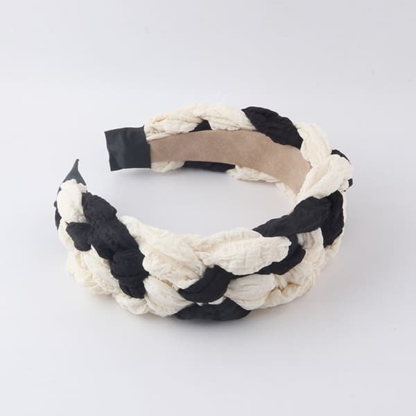 Tykt flettet hodebånd Twist Braids Plissert hårbånd E E E