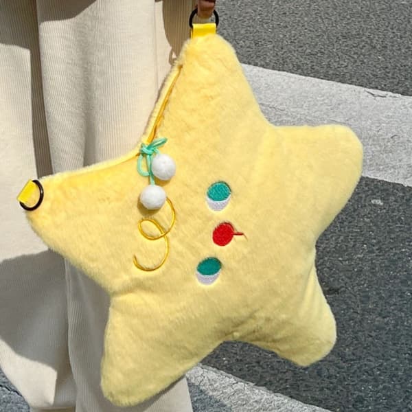 Søde Star Shape Tasker Dame Plys Crossbody Tasker Mode