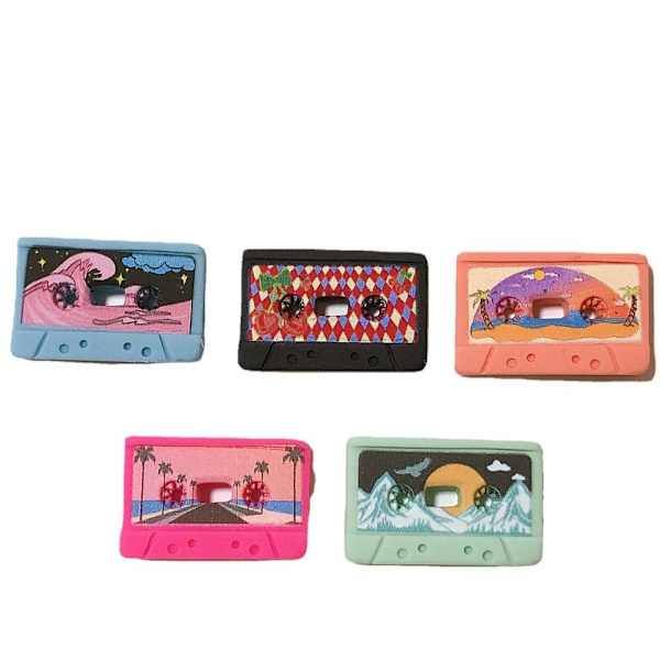 Retro Flatback Beads Musikkassette Tape Charm Beads Cassette