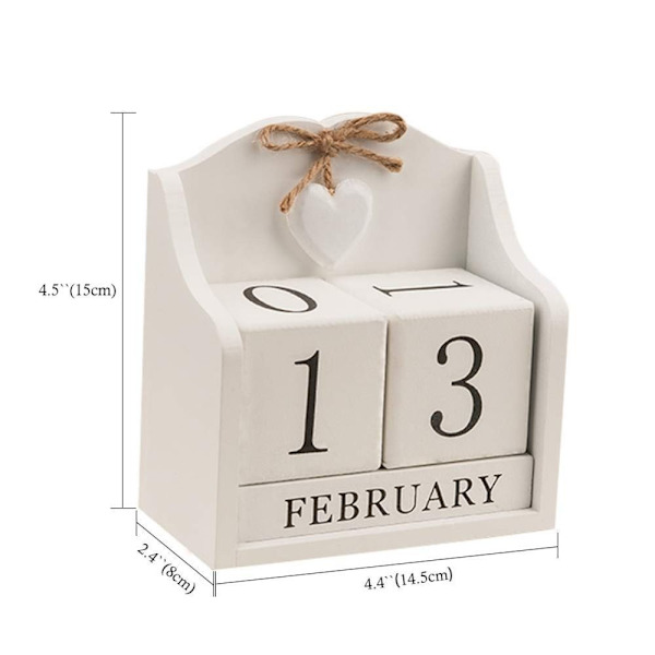 Evighetskalender träblock Kalender skrivbordsdekoration