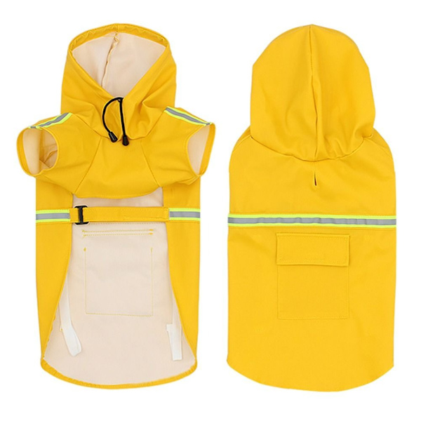 Pet Dog Regnfrakke Hunde Regnfrakke GUL 2XL(9-14KG) Yellow 2XL(9-14kg)