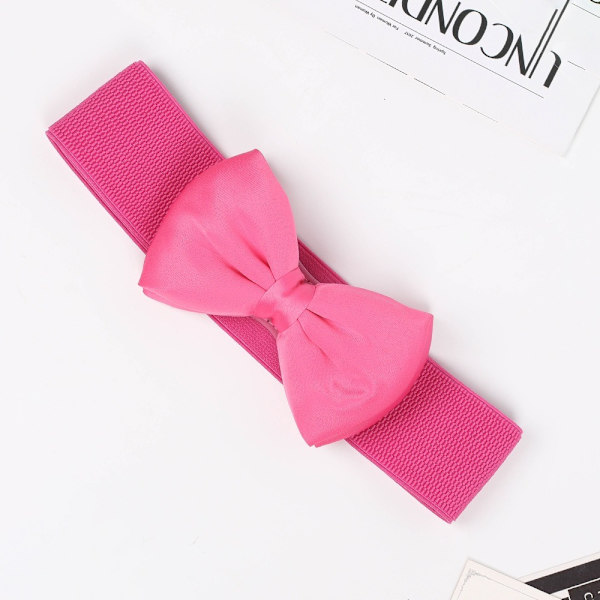 Bred stretch midjebälte Bowknot midjeband ROSE RED rose red