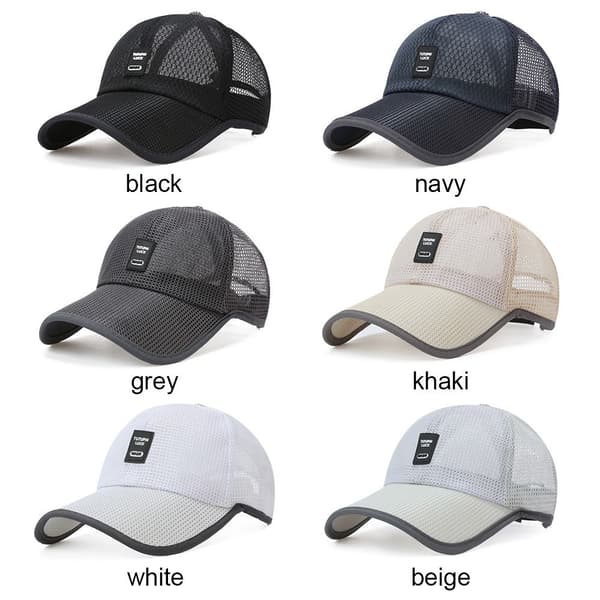 Solskyddsmössor Full Mesh Hattar GRÅ grey