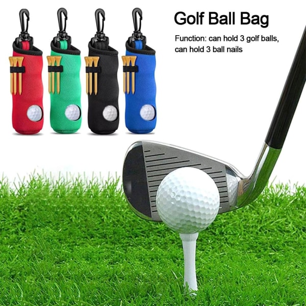 Golf Ball Bag Golf Tees Opbevaring RØD red