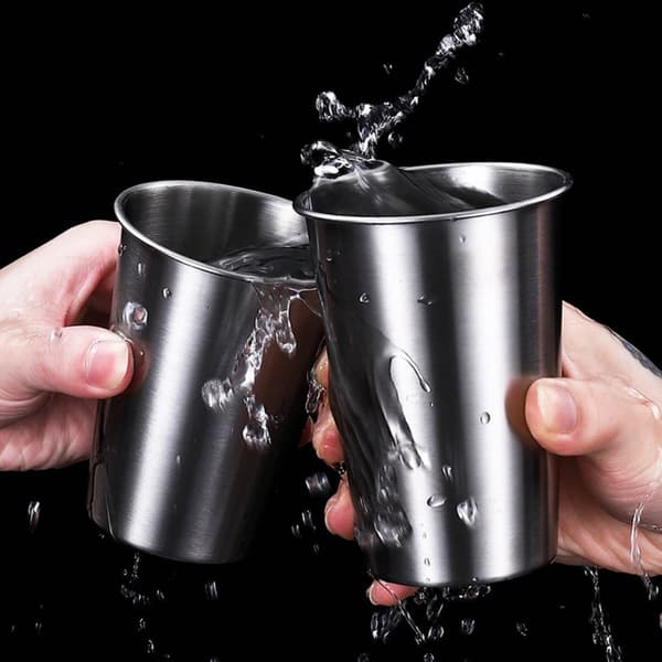 350/500 ml ølkopper 304 rustfritt stål SØLV 500 ml silver 500ml