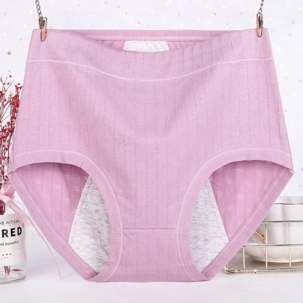 Menstruationsunderbukser Plus Size Bomuldstrusser 4XLBEAN PINK BEAN 4XLBean Pink