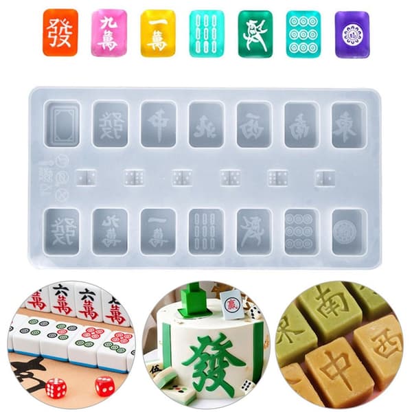 Mahjong Silikoneform Harpiksform B B B