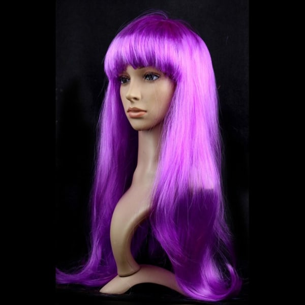 Naisten peruukki, pitkä, suora, PURPURIA purple