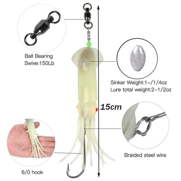 Led Fish Lamp Lure Light VIT white
