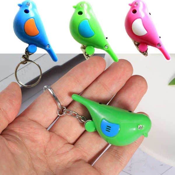 Key Finder Bird Nyckelring Whistle BLUE blue