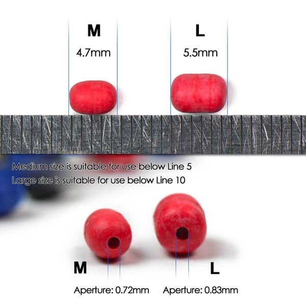 Anti-snøring Carp Fishing Bean Float Stopper Line Bean M M M