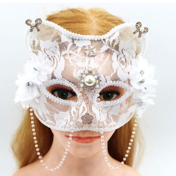 Lace Masquerade Eye Mask Half Face Lace Cat Mask J J J