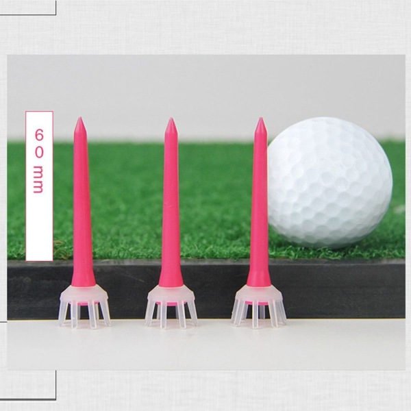 10ST Golf Tees Golfhållare ROSE RED 60MM10ST 10ST Rose Red 60mm10Pcs-10Pcs
