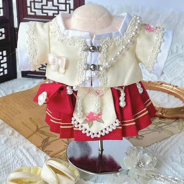 20cm Dockkläder Broderi Kläder Dockor Klädkostym