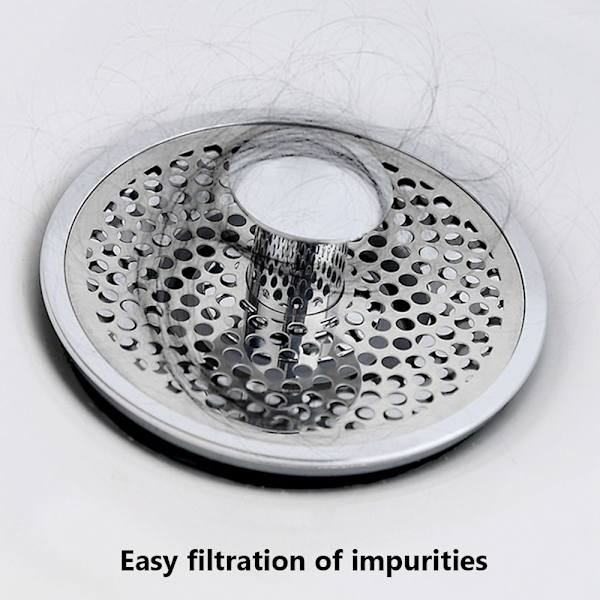 Diskbänkspropp Pop-up avloppsplugg SILVER Silver