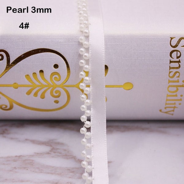 Håndsydd Pearl Pearl Braid Lace Ribbon 4 4