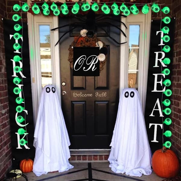 Eyeball String Lights Halloween Lights PUNAINEN Red