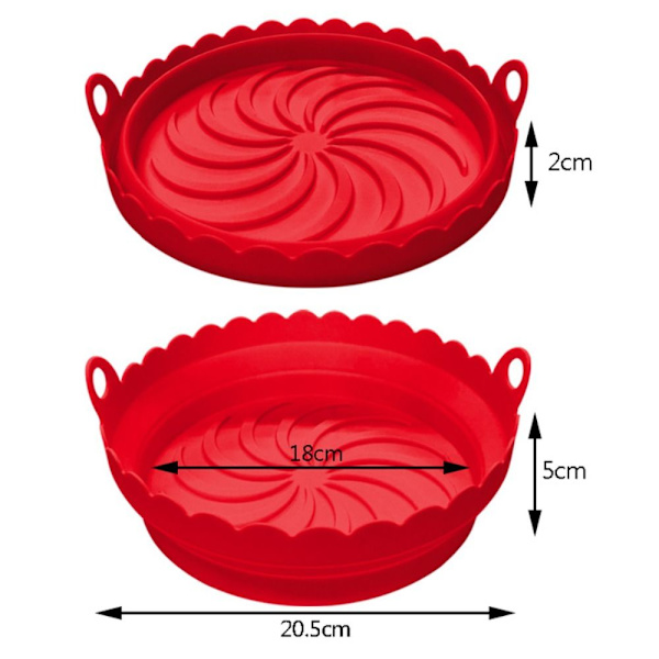 Air Fryer Basket Silicone Pot SININEN blue