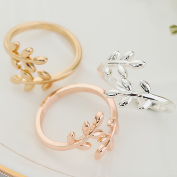 3st Stickning Ring Virkade Loop Leaves Form