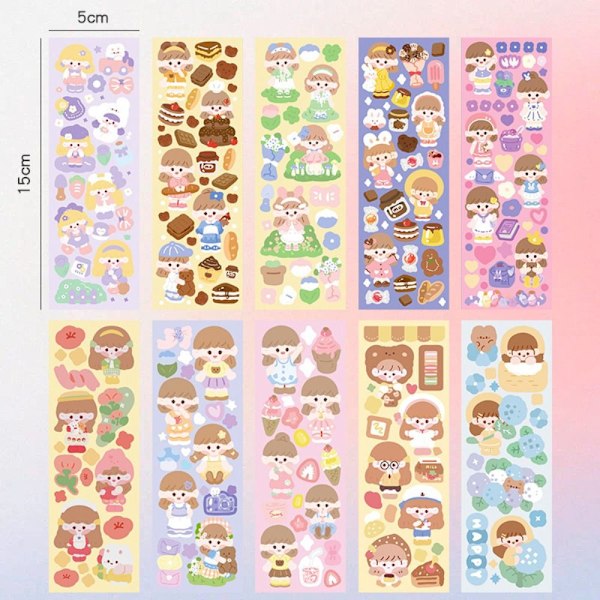 100 stk Sticker Set Pack Laser Cute Stickers A A A