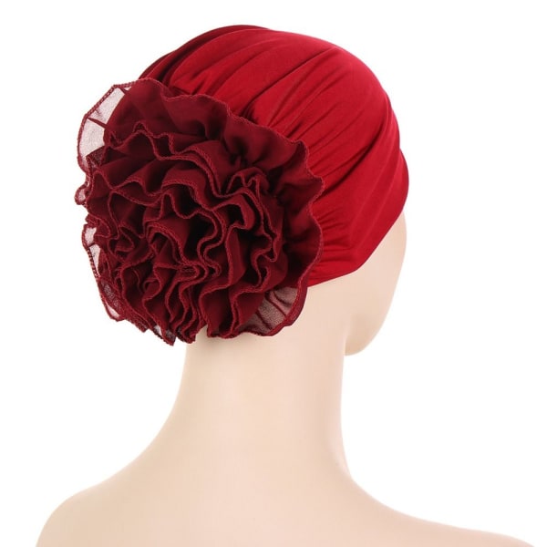 Naisten Hijab Caps Muslim-päähuivi WINE RED wine red