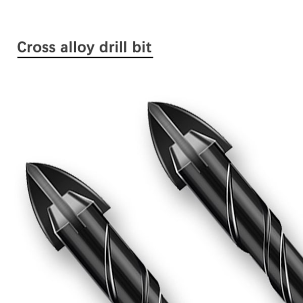 5 ST Elektriskt borrverktyg 4-Ege Cross Drill Bit Set Murverk