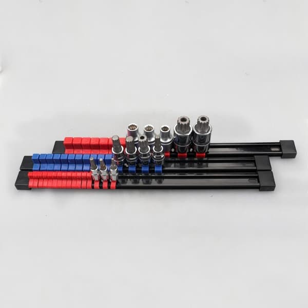 6 Stk Topnøgler Holder Socket Organizer Sleeve Bakke Rack