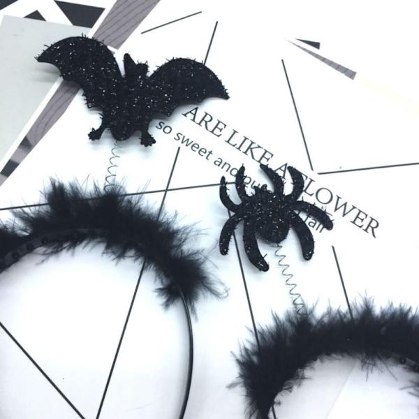 3 STK Halloween Hode Bøyle Masquerade Pannebånd EDDERKOPP EDDERKOPP spider