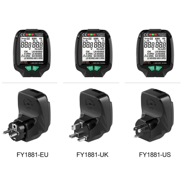 Socket Tester Polarity Phase Pheck Detector EU EU EU