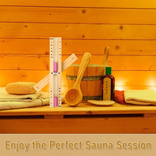 Sauna Timeglas Sand Timer Vægmonteret Sauna Sand Timer HVID White